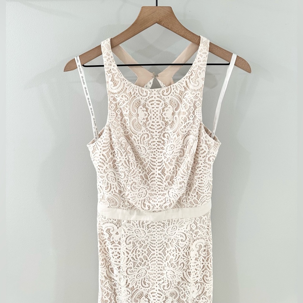 David’s Bridal Db Studio Lace Open Back Dress Bei… - image 5